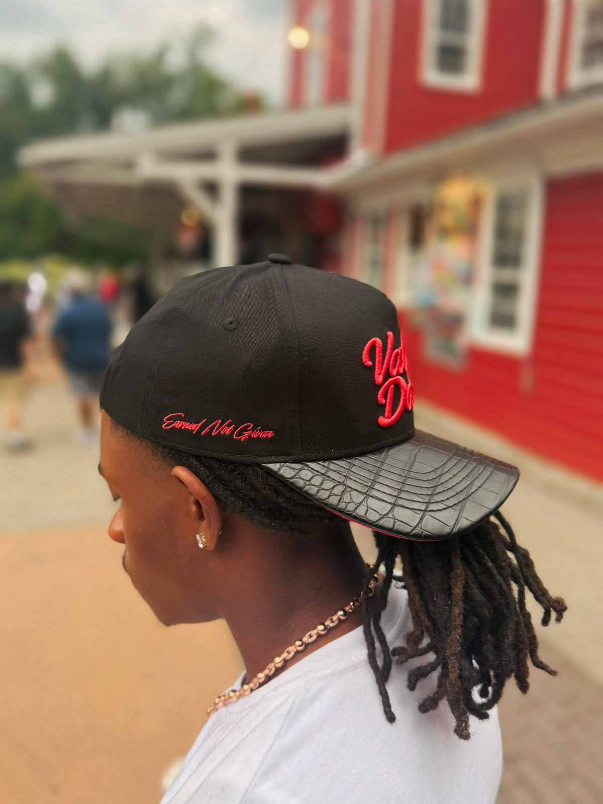 Red & Black - Suede Under-brim