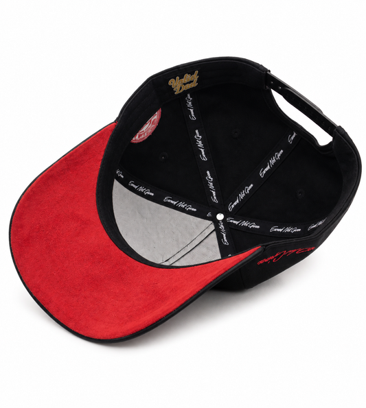 Red & Black - Suede Under-brim