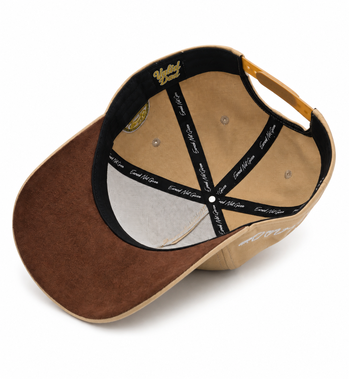 Khaki-Chocolate Suede Under-Brim